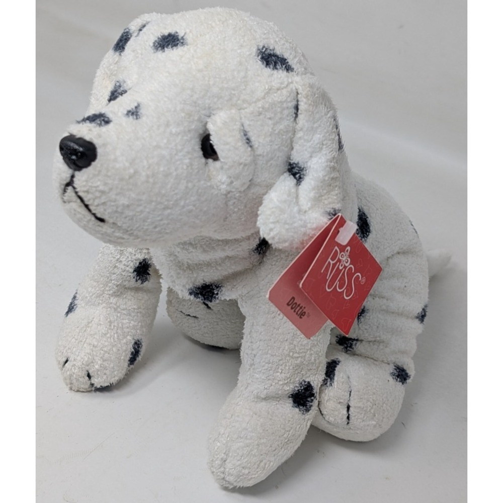 Vintage Russ Berrie Luv Pet Dottie Dalmatian Dog Puppy Sad Eyes New With Tags